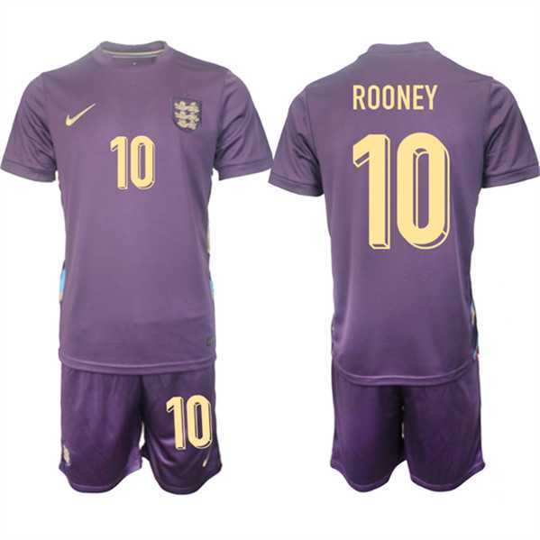 Men's England #10 Wayne Rooney 2024-25 Purple Away Soccer Jersey Suit,We sell and wholesale Men's England #10 Wayne Rooney 2024-25 Purple Away Soccer Jersey Suit on line form chian!